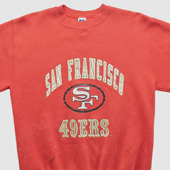 San Francisco 49ers Russell 90s Pullover Sweatshirt Red Vintage