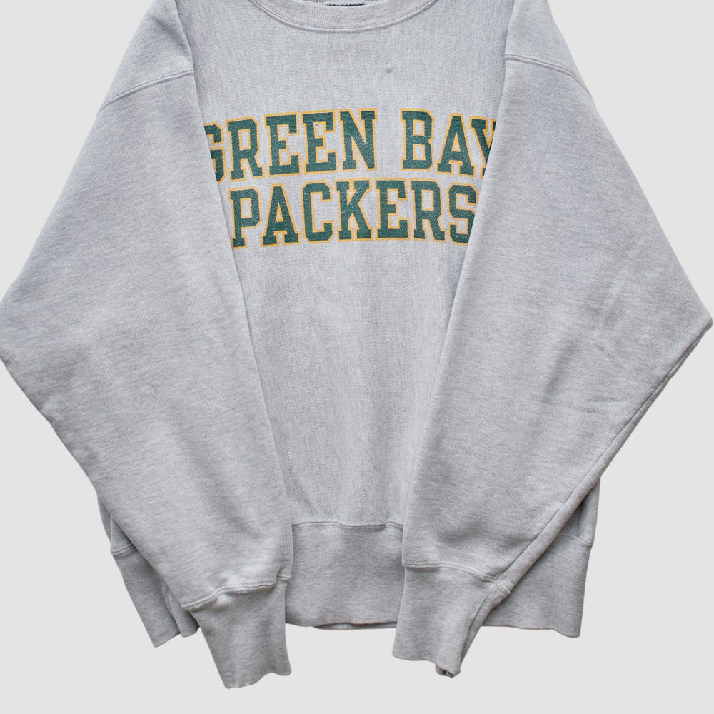 Green Bay Packers Champion 2000s Pullover Sweatshirt Heather Gray Vintage