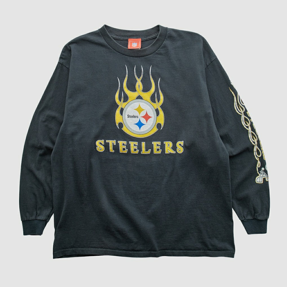 Pittsburgh Steelers NFL 2000s Long Sleeve T-shirt Black Vintage