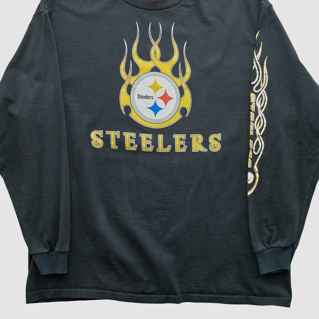 Pittsburgh Steelers NFL 2000s Long Sleeve T-shirt Black Vintage