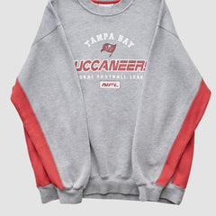 Tampa Bay Buccaneers NFL 2000s Pullover Sweatshirt Heather Gray Vintage