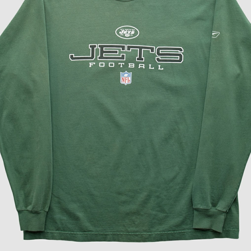New York Jets Reebok 2000s Long Sleeve T-shirt Green Vintage