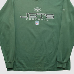 New York Jets Reebok 2000s Long Sleeve T-shirt Green Vintage