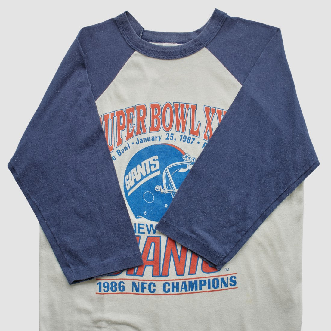 Super Bowl XXI Trench 1986 T-shirt White Vintage