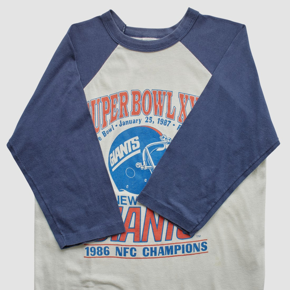 Super Bowl XXI Trench 1986 T-shirt White Vintage