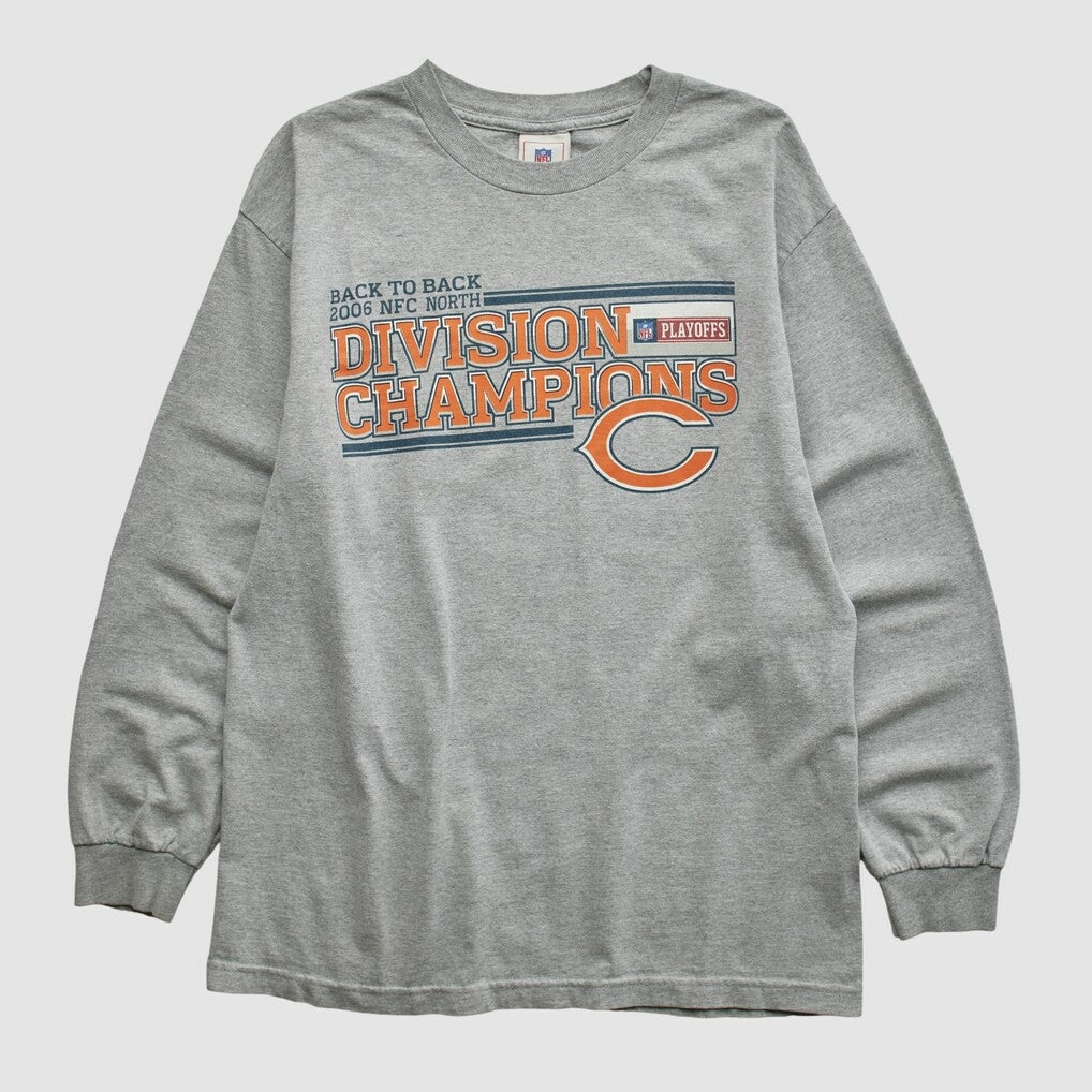 Division Champions NFL 2006 Long Sleeve T-shirt Heather Gray Vintage