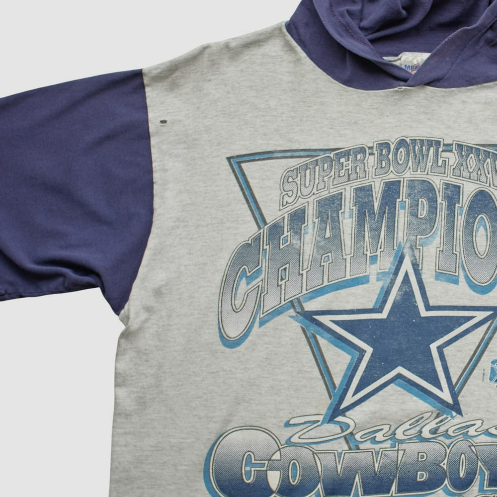 Super Bowl XXVIII Mendez Sportswear 1994 Hooded T-shirt Heather Gray Vintage