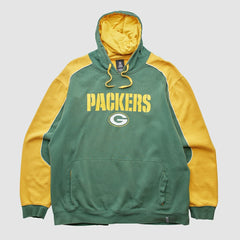 Green Bay Packers Reebok 2010s Hooded Pullover Sweatshirt Green Vintage