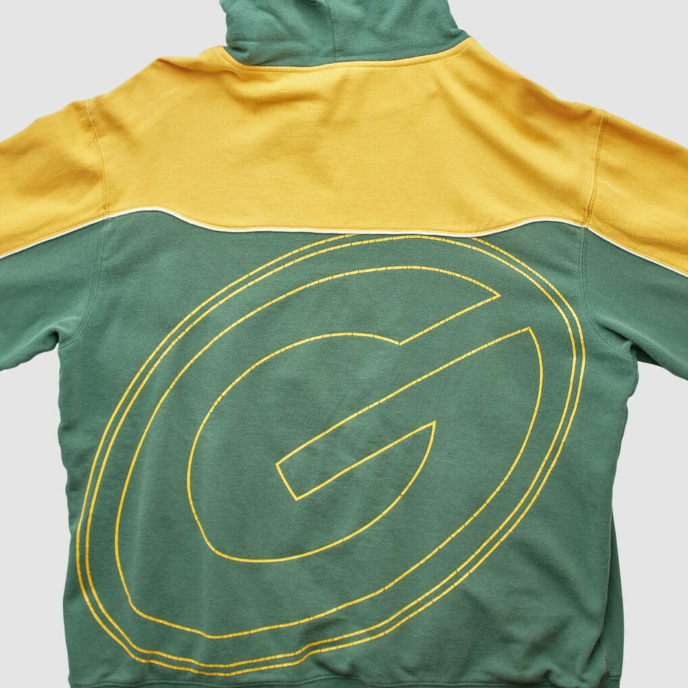Green Bay Packers Reebok 2010s Hooded Pullover Sweatshirt Green Vintage