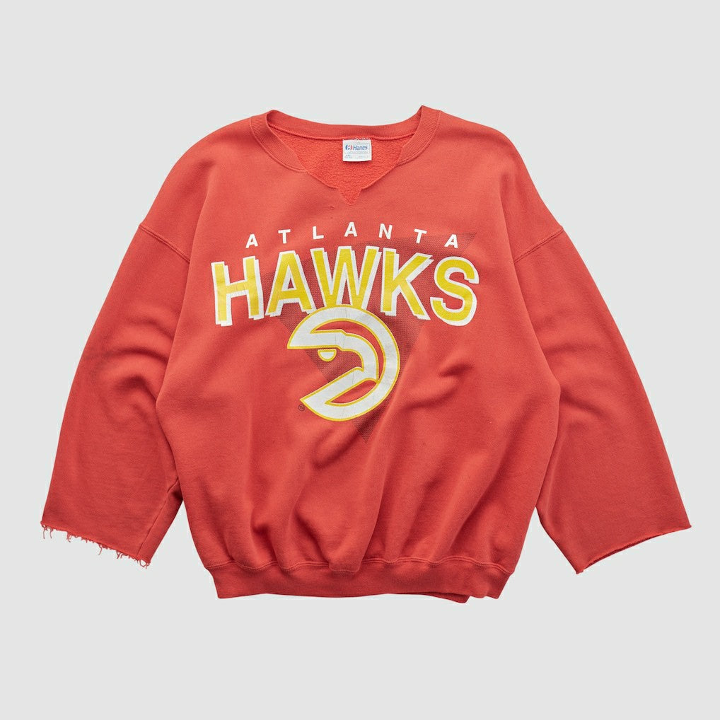 Atlanta Hawks Hanes 90s Pullover Sweatshirt Red Vintage