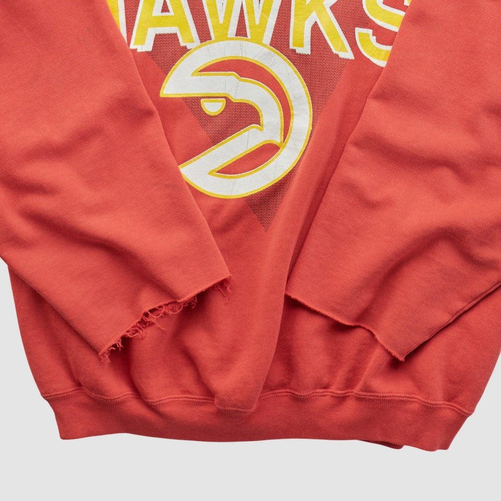 Atlanta Hawks Hanes 90s Pullover Sweatshirt Red Vintage