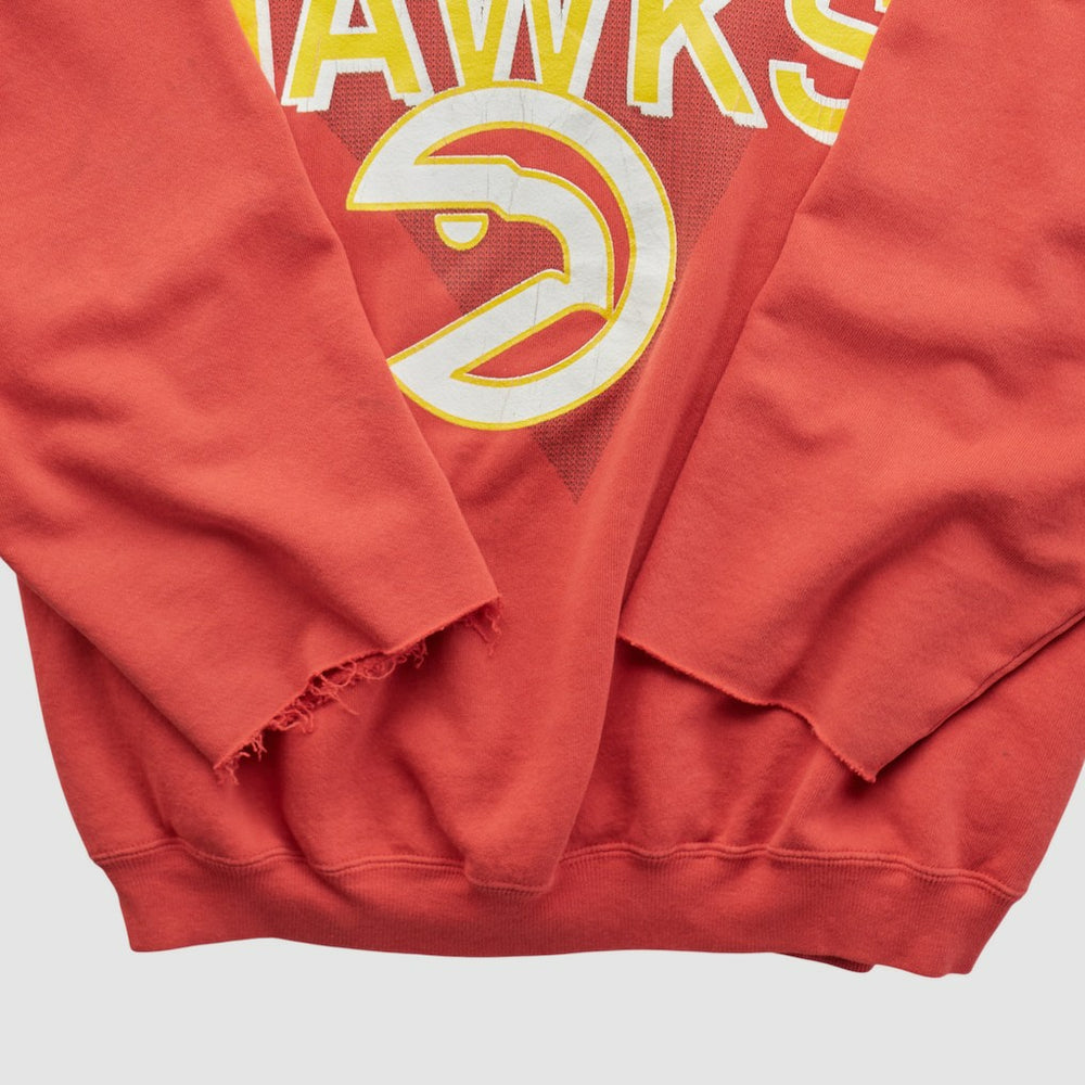 Atlanta Hawks Hanes 90s Pullover Sweatshirt Red Vintage