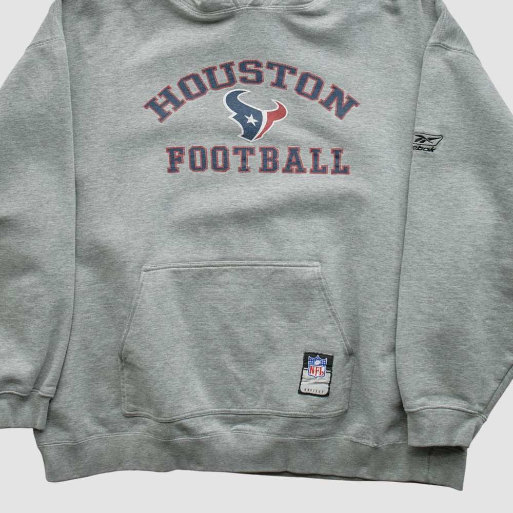 Houston Texans NFL 2000s Hooded Pullover Sweatshirt Heather Gray Vintage