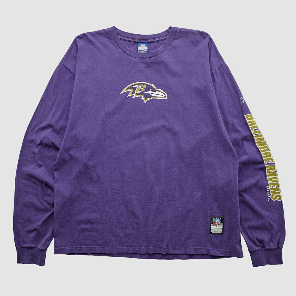 Baltimore Ravens Reebok 2000s Long Sleeve T-shirt Purple Vintage