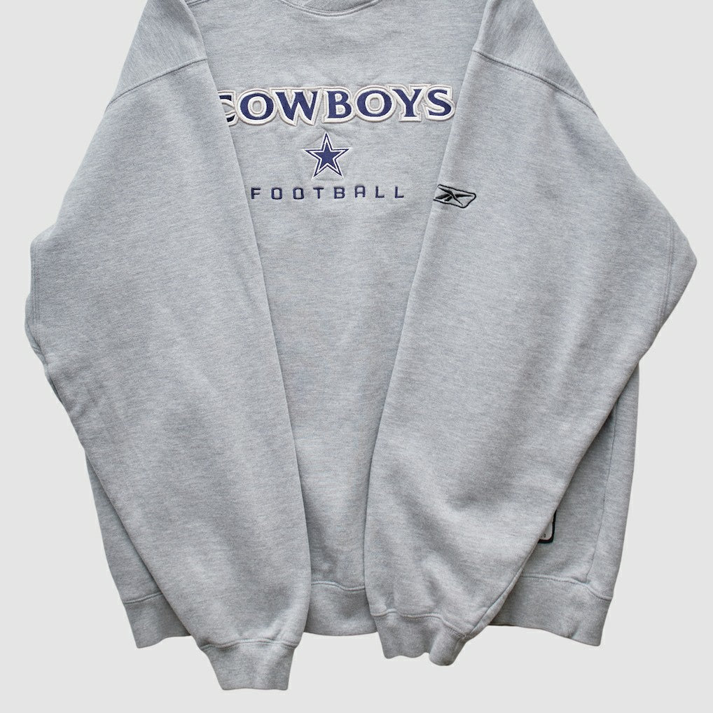 Dallas Cowboys Reebok 2000s Pullover Sweatshirt Heather Gray Vintage