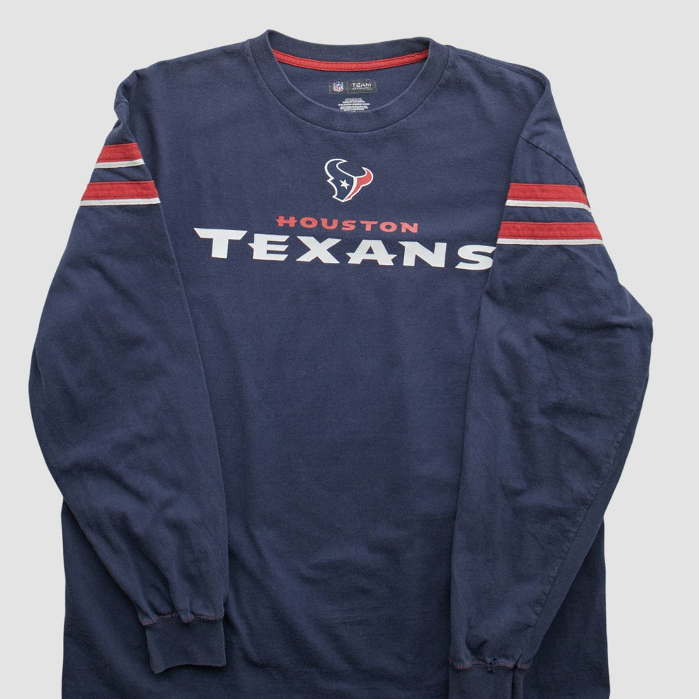 Houston Texans NFL 2010s Long Sleeve T-shirt Navy Vintage