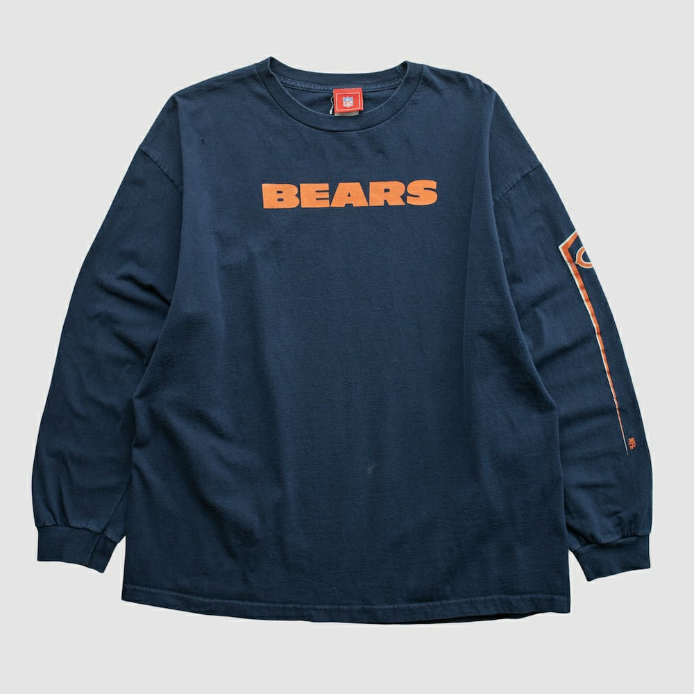 Chicago Bears NFL 2000s Long Sleeve T-shirt Navy Vintage