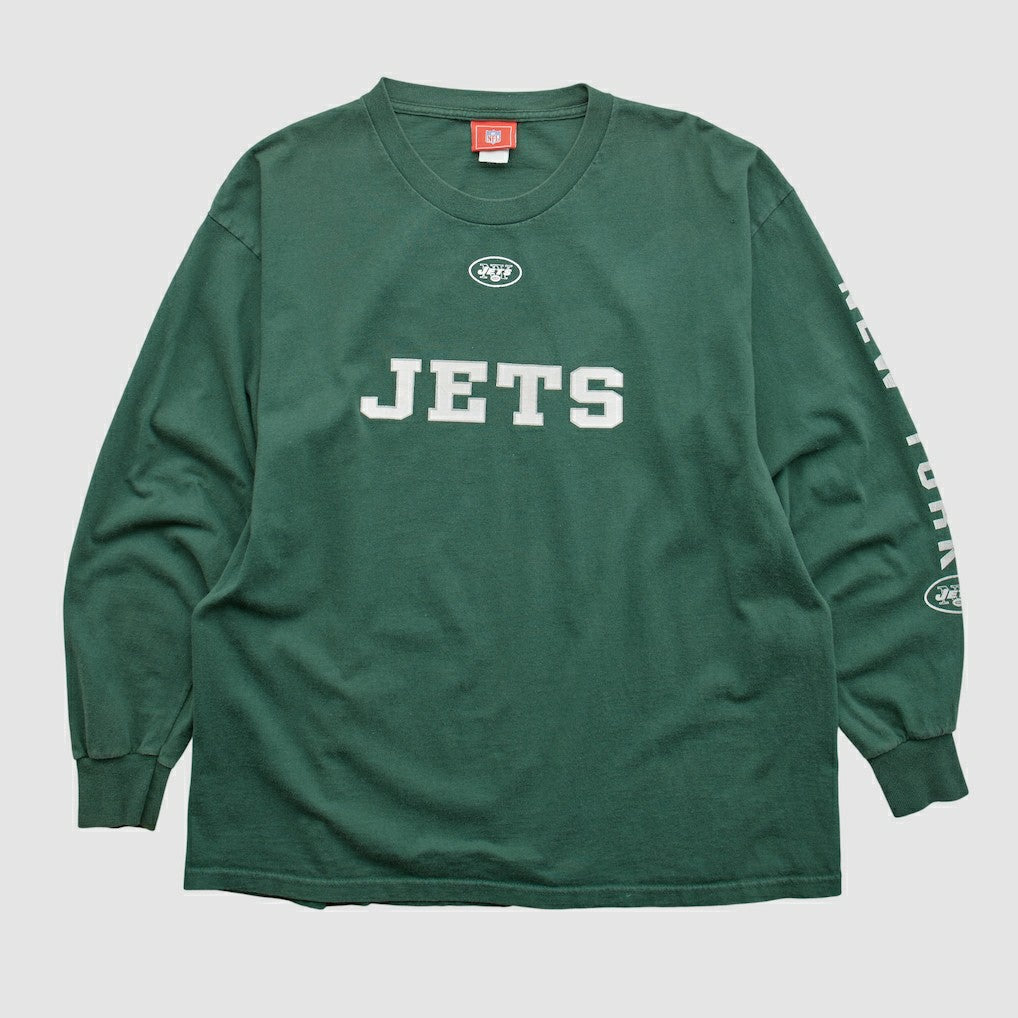 New York Jets NFL 2000s Long Sleeve T-shirt Green Vintage