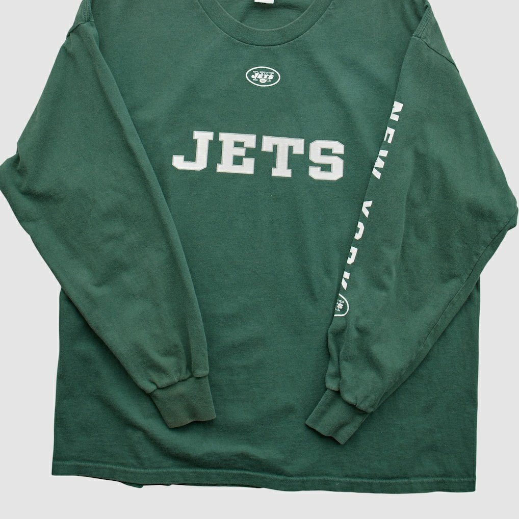 New York Jets NFL 2000s Long Sleeve T-shirt Green Vintage