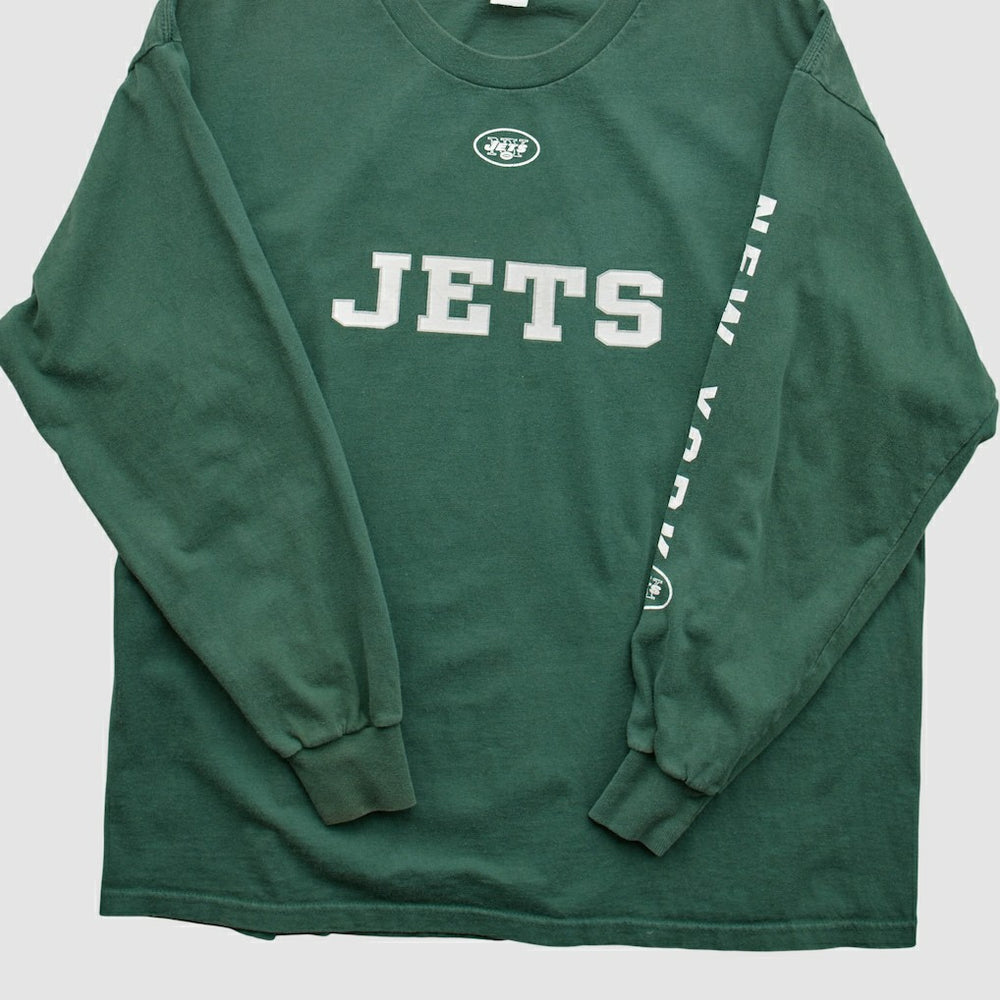 New York Jets NFL 2000s Long Sleeve T-shirt Green Vintage