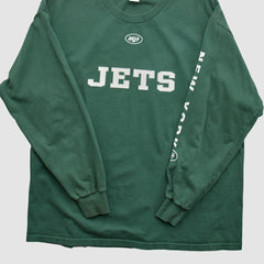 New York Jets NFL 2000s Long Sleeve T-shirt Green Vintage
