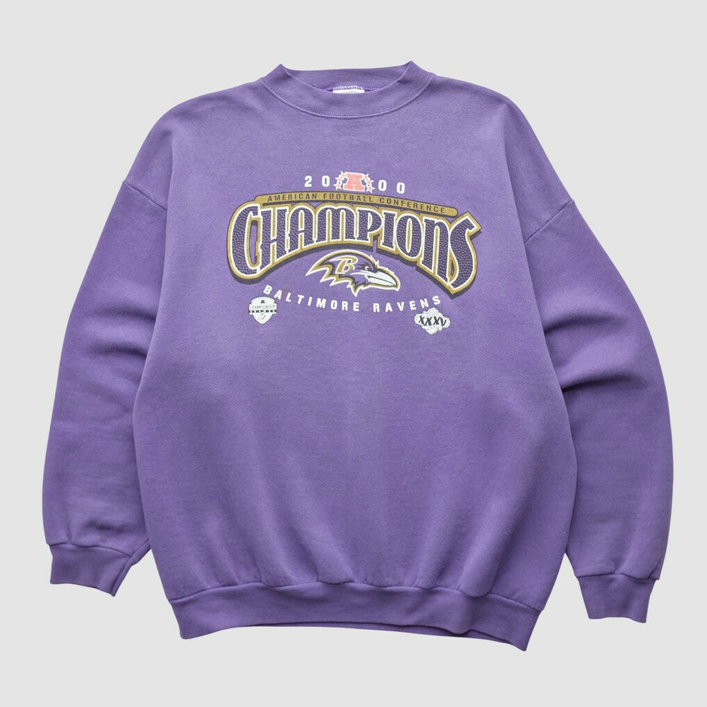 Baltimore Ravens Tultex 2000 Pullover Sweatshirt Purple Vintage