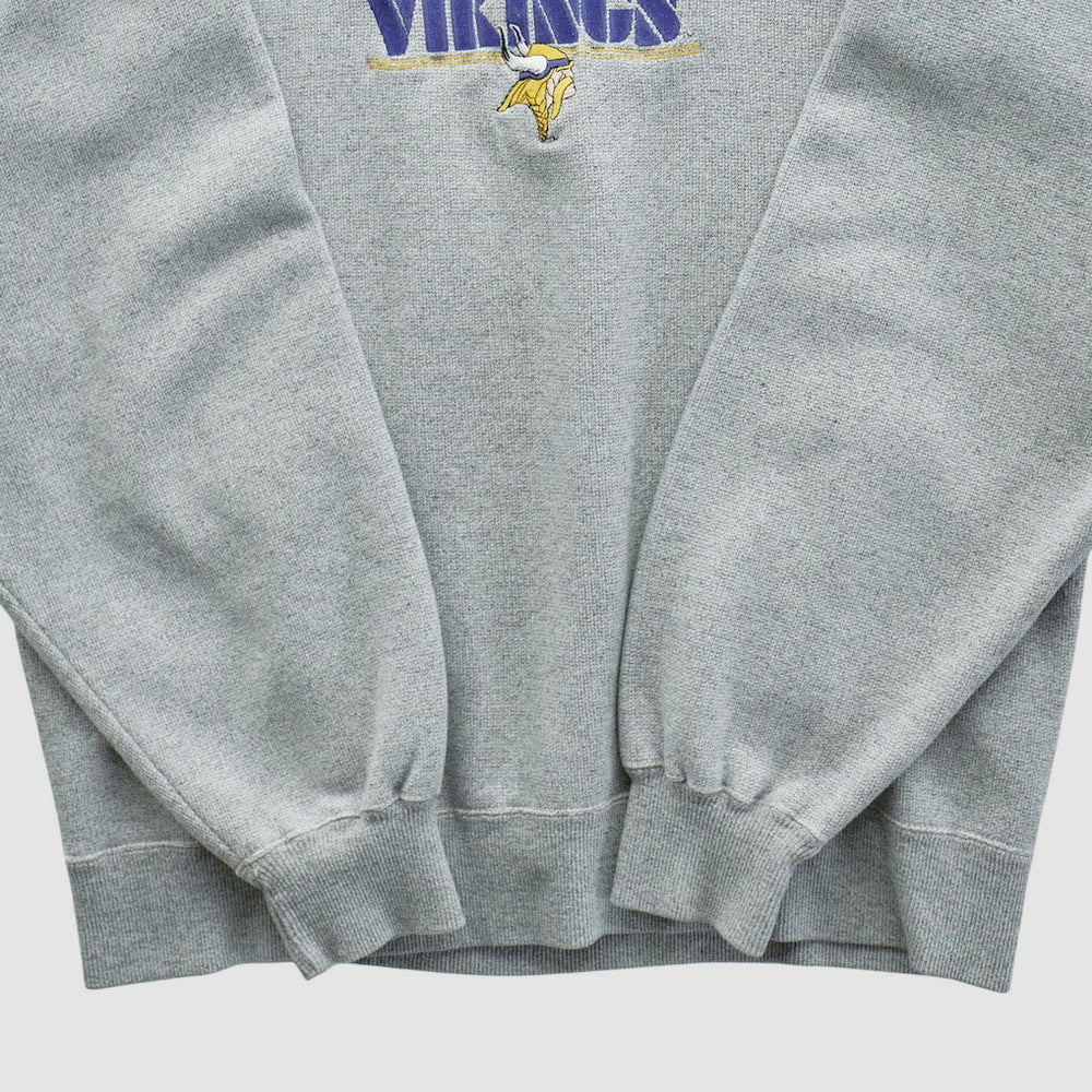 Minnesota Vikings Majestic 2000s Pullover Sweatshirt Heather Gray Vintage