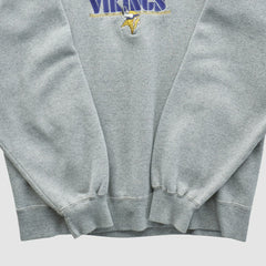 Minnesota Vikings Majestic 2000s Pullover Sweatshirt Heather Gray Vintage