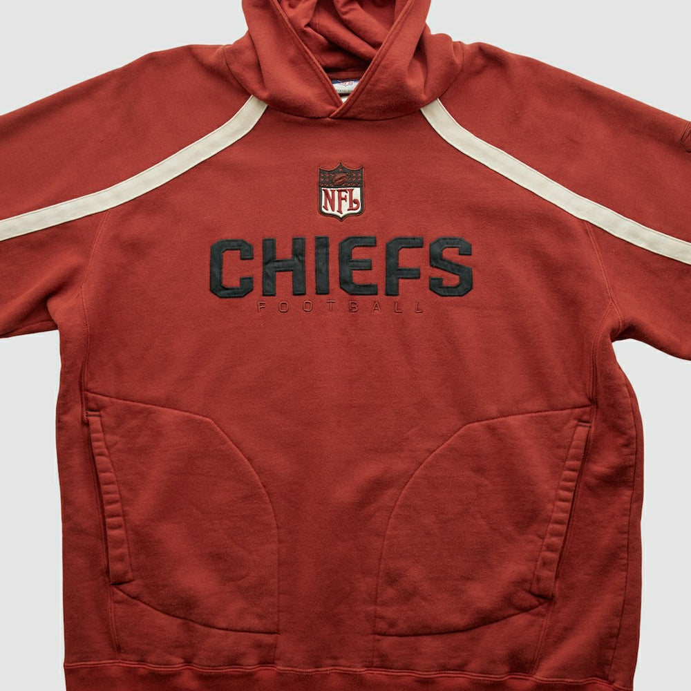 Kansas City Chiefs Reebok 2000s Hooded Pullover Sweatshirt Red Vintage