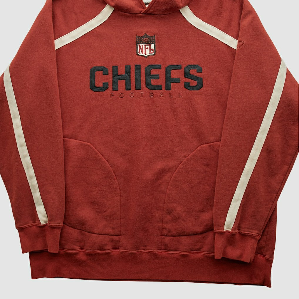 Kansas City Chiefs Reebok 2000s Hooded Pullover Sweatshirt Red Vintage