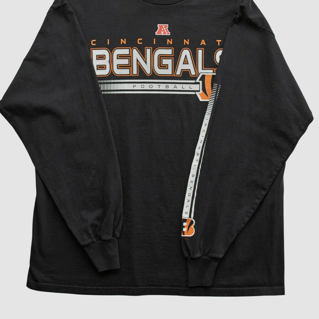 Cincinnati Bengals NFL 2010s Long Sleeve T-shirt Black Vintage
