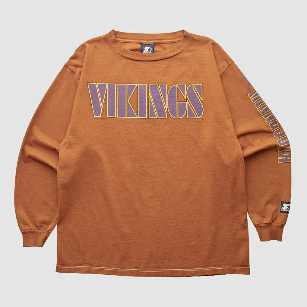 Minnesota Vikings Starter 90s Long Sleeve T-shirt Clay Vintage