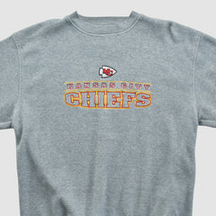 Kansas City Chiefs Active 2000s Pullover Sweatshirt Gray Vintage