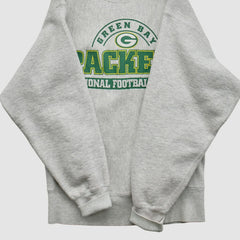 Green Bay Packers Lee Sport 90s Pullover Sweatshirt Heather Gray Vintage