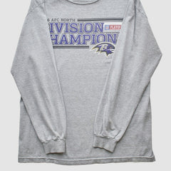 Baltimore Ravens 2006 Long Sleeve T-shirt Heather Gray Vintage