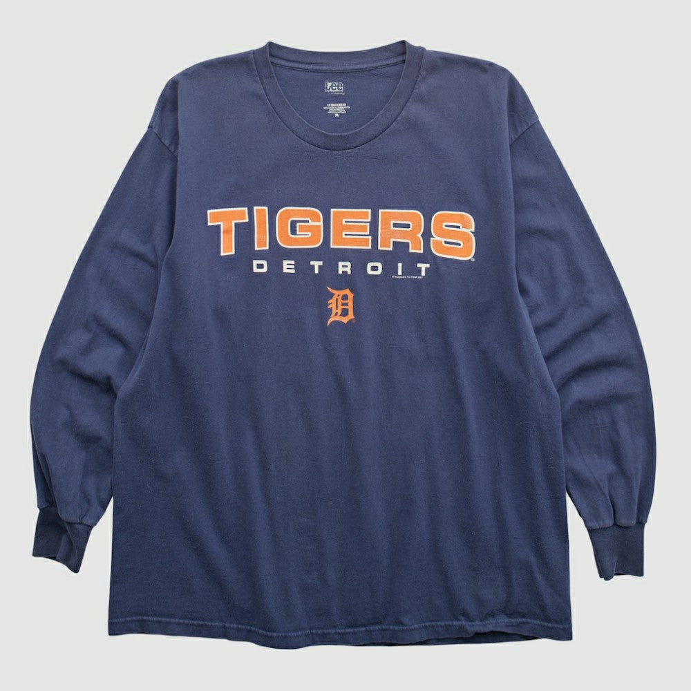 Detroit Tigers Lee Sport 2000s Long Sleeve T-shirt - Navy - L by Fanatics Real Vintage T-shirts