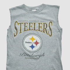 Pittsburgh Steelers 2000s Tank Heather Gray Vintage