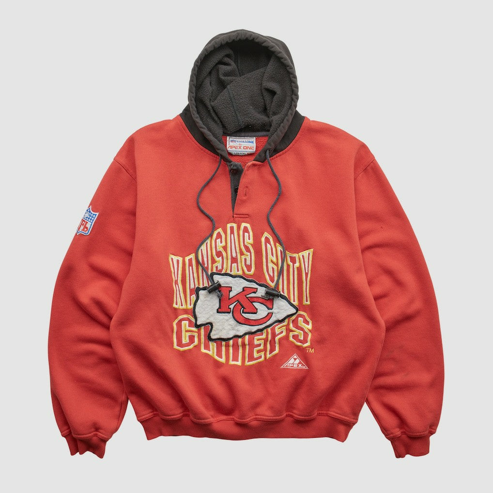 Kansas City Chiefs Pro Line 90s Hooded Pullover Sweatshirt Red Vintage