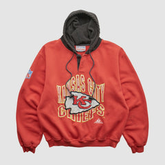Kansas City Chiefs Pro Line 90s Hooded Pullover Sweatshirt Red Vintage