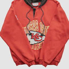 Kansas City Chiefs Pro Line 90s Hooded Pullover Sweatshirt Red Vintage
