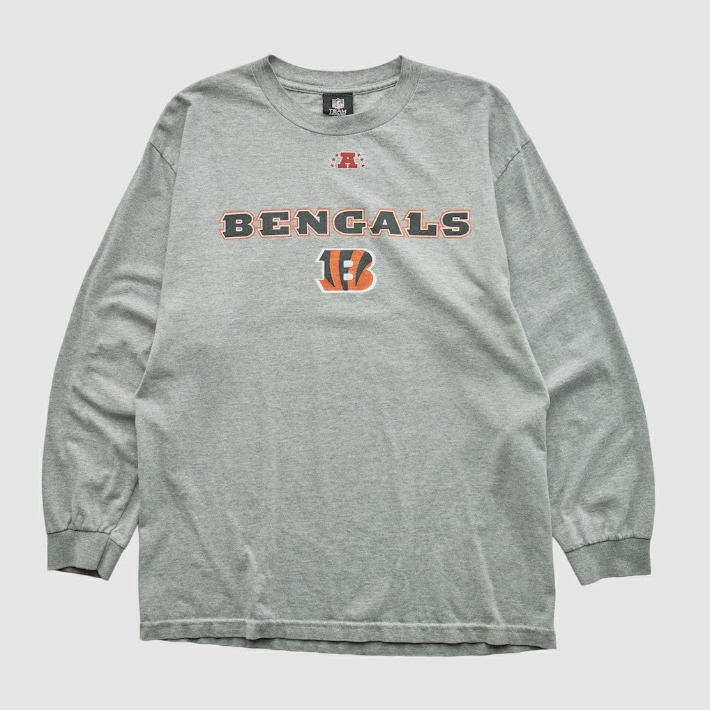 Cincinnati Bengals NFL 2010s Long Sleeve T-shirt Heather Gray Vintage
