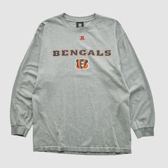 Cincinnati Bengals NFL 2010s Long Sleeve T-shirt Heather Gray Vintage