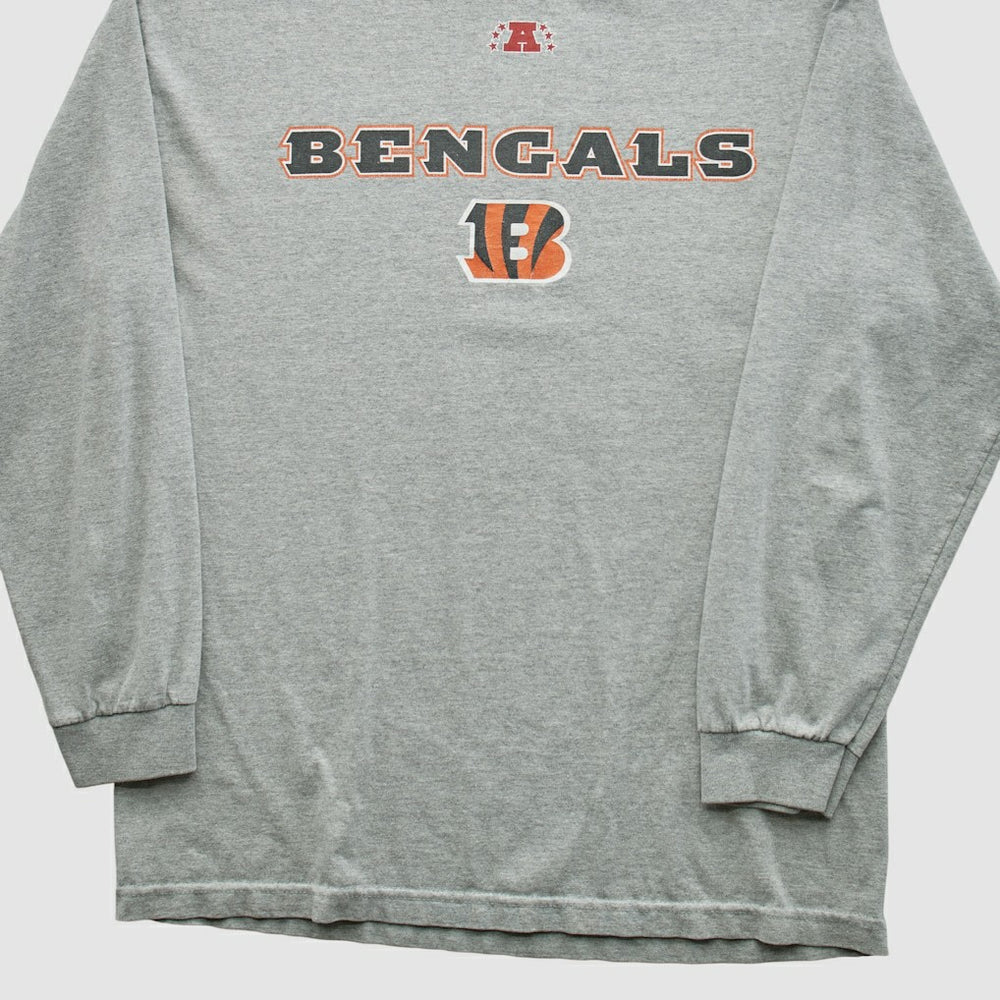 Cincinnati Bengals NFL 2010s Long Sleeve T-shirt Heather Gray Vintage