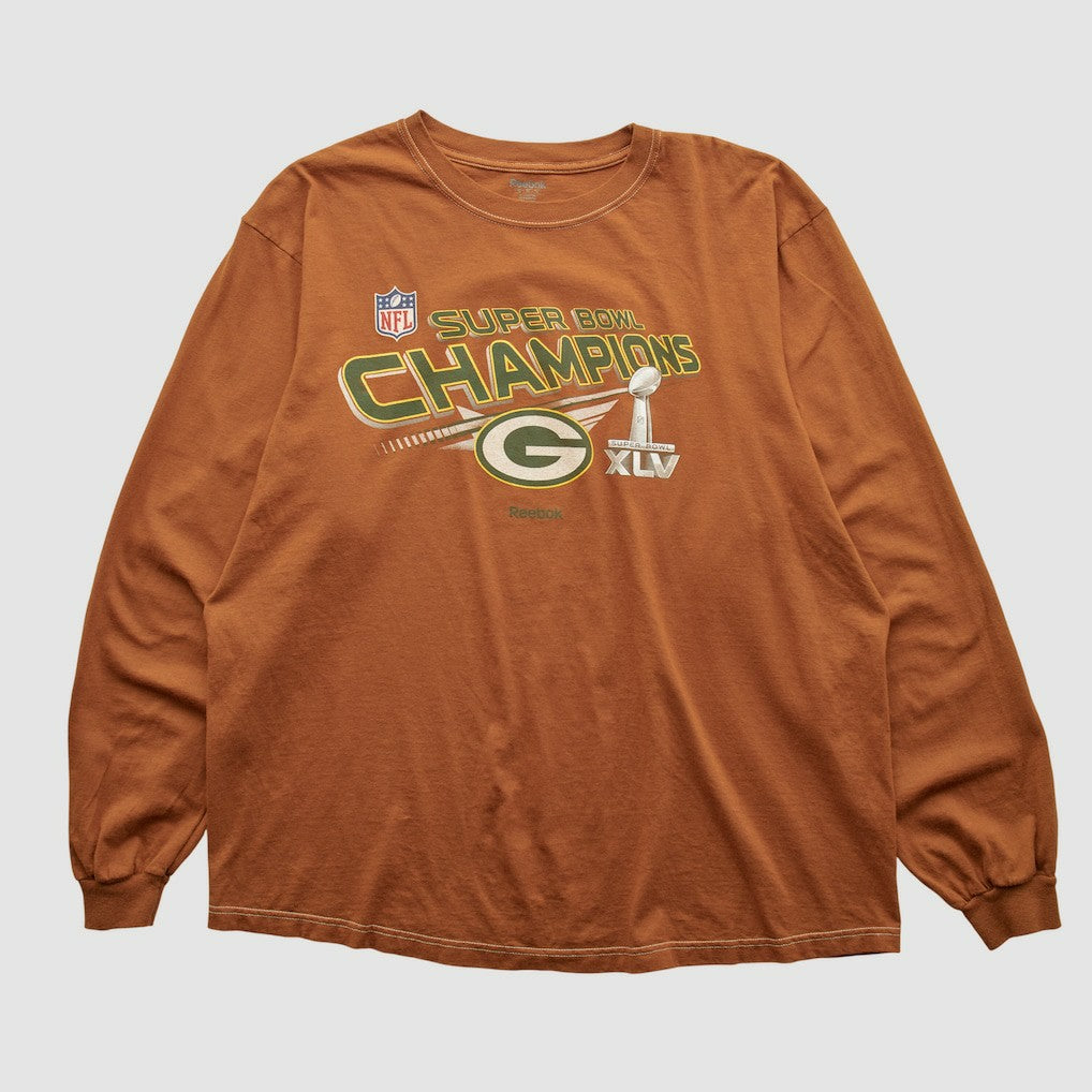 Super Bowl Champions XLV Reebok 2011 Long Sleeve T-shirt Clay Vintage