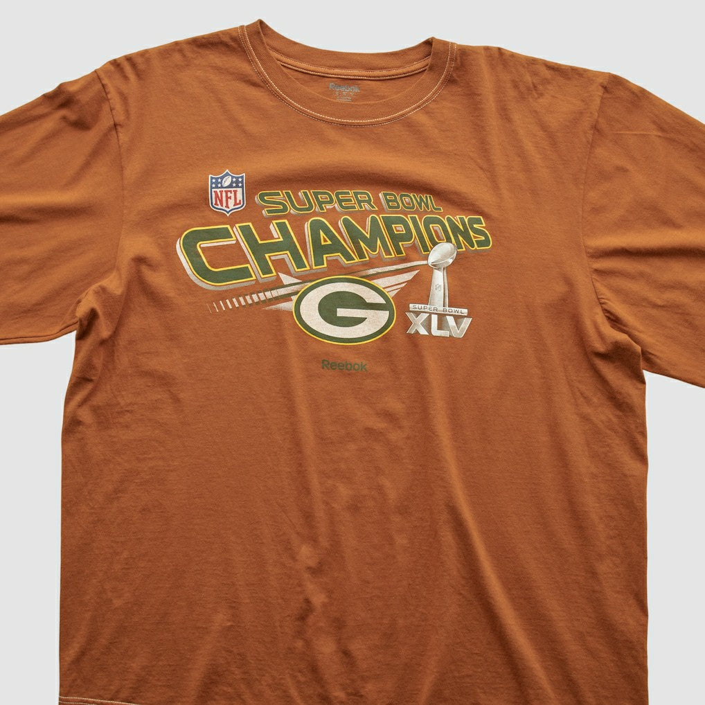 Super Bowl Champions XLV Reebok 2011 Long Sleeve T-shirt Clay Vintage