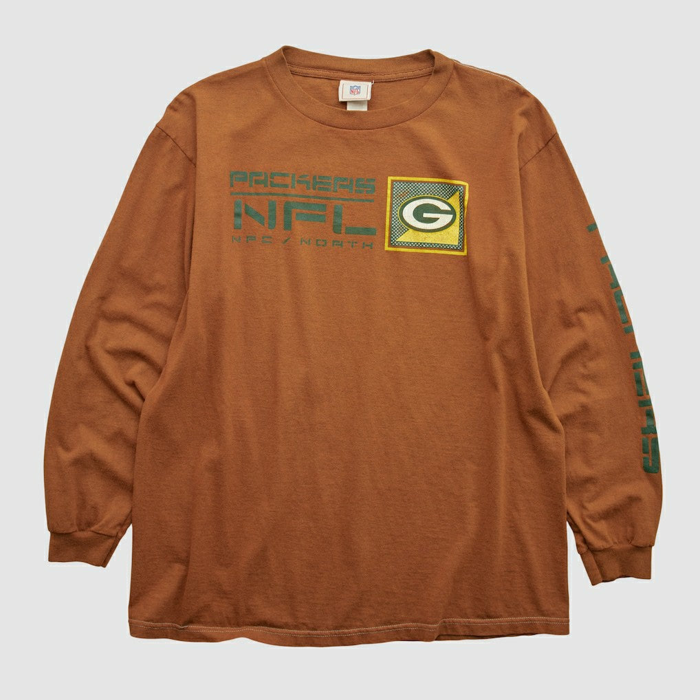 Green Bay Packers NFL 2000s Long Sleeve T-shirt Clay Vintage
