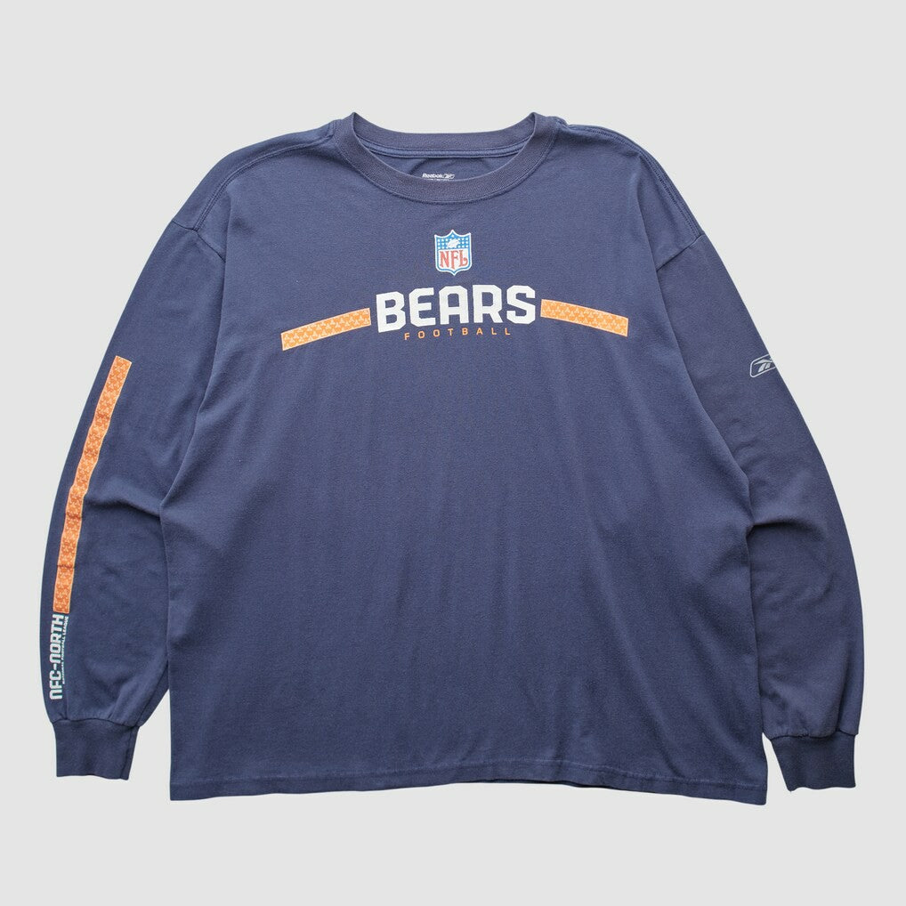 Chicago Bears Reebok 2000s Long Sleeve T-shirt Navy Vintage