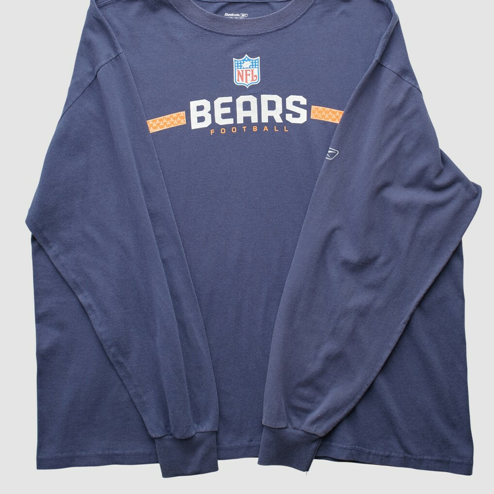 Chicago Bears Reebok 2000s Long Sleeve T-shirt Navy Vintage