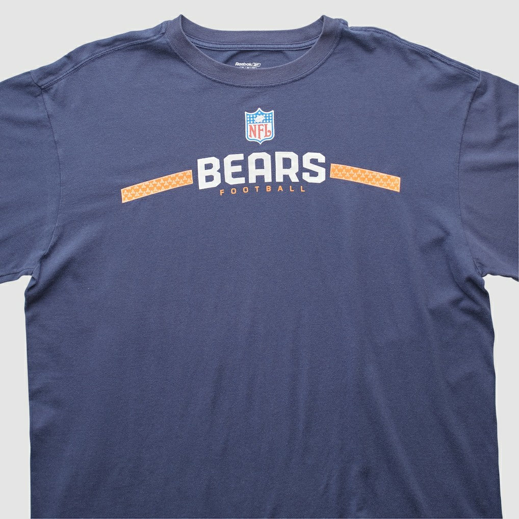 Chicago Bears Reebok 2000s Long Sleeve T-shirt Navy Vintage