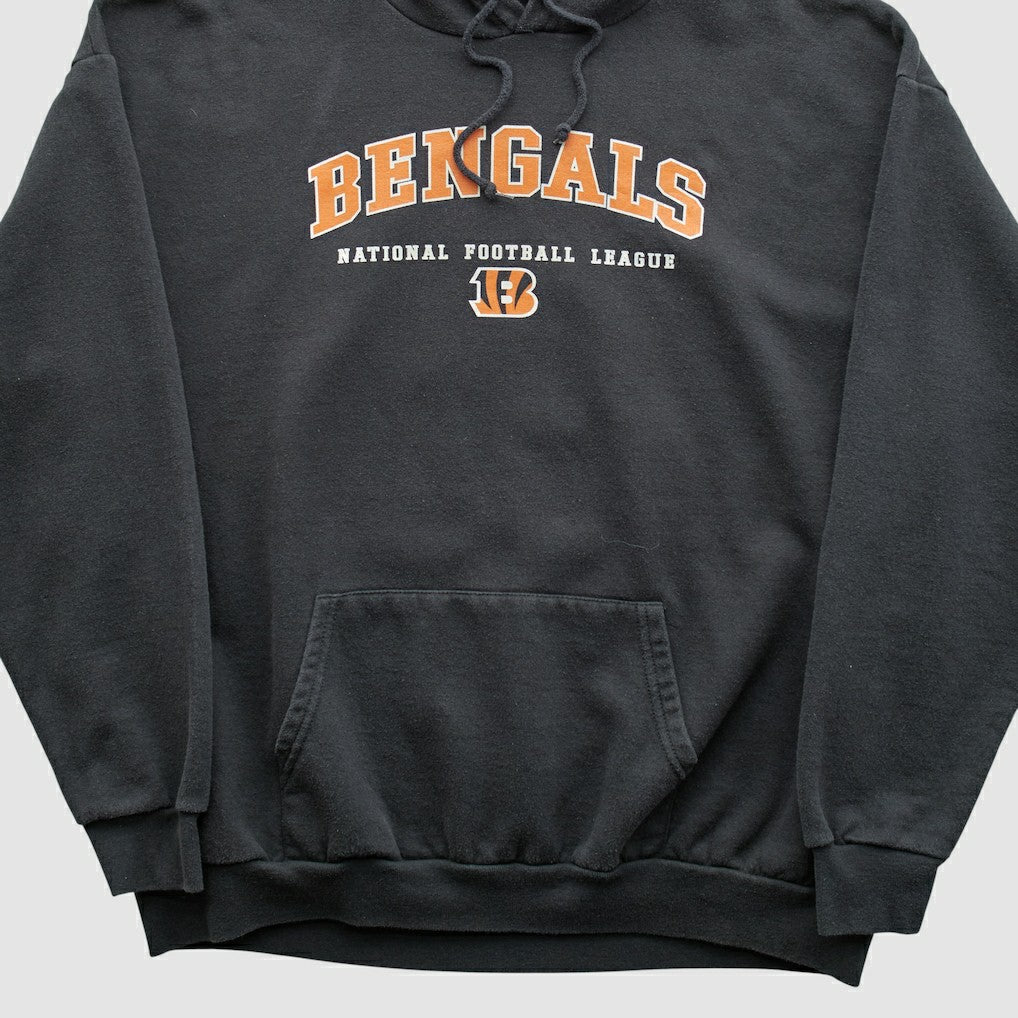 Cincinnati Bengals NFL 2000s Hooded Pullover Sweatshirt Black Vintage